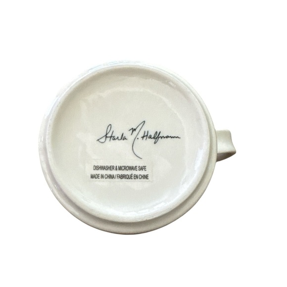 Anthropologie Starla M Halfmann Monogram Letter A Petal Palette Coffee Tea Mug - Picture 6 of 9